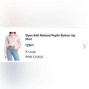 Open edit relaxed poplin button up shirt size xl